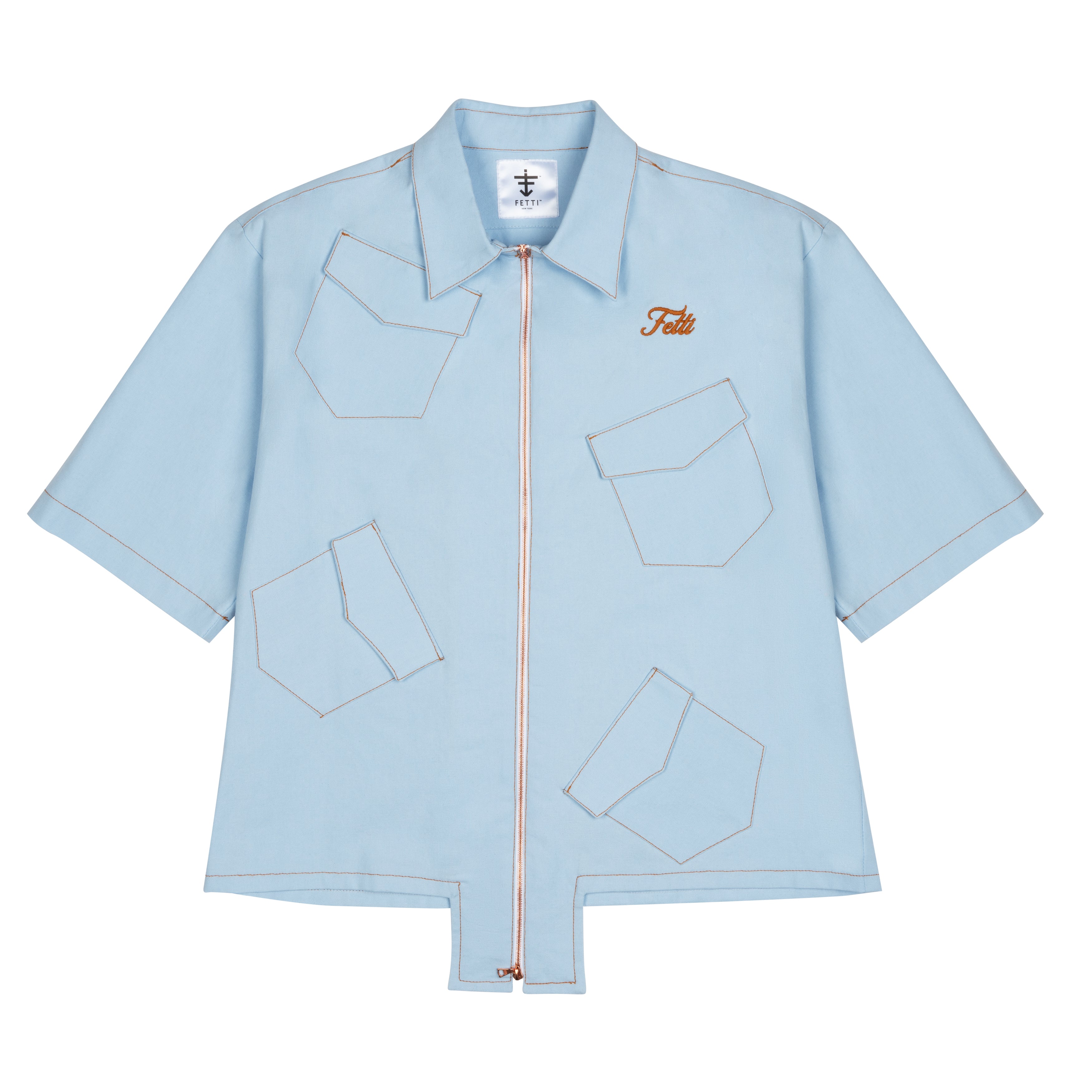 Falling Pockets Shirt (Blue)