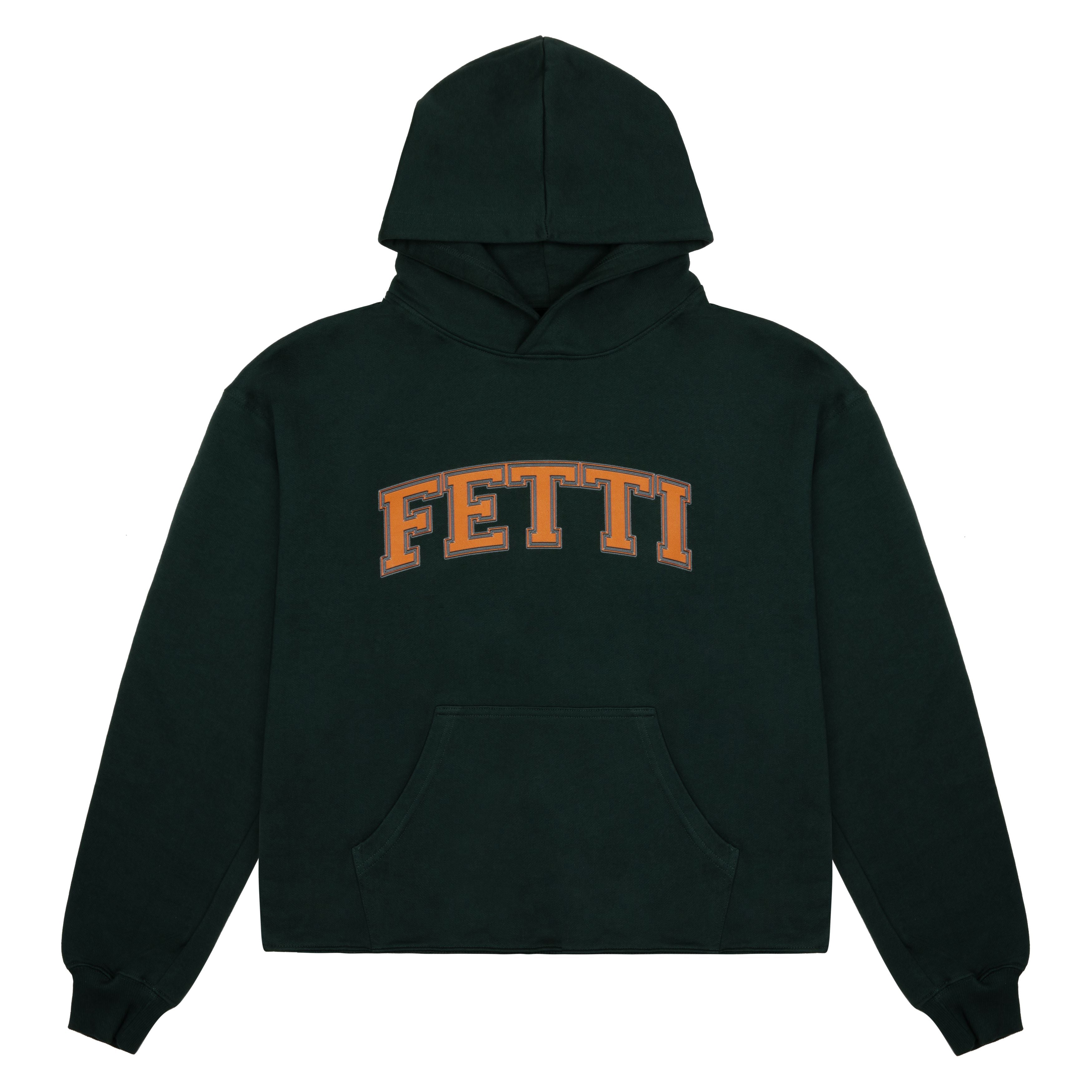 Cropped Logo Hoodie Forest Green FETTI New York