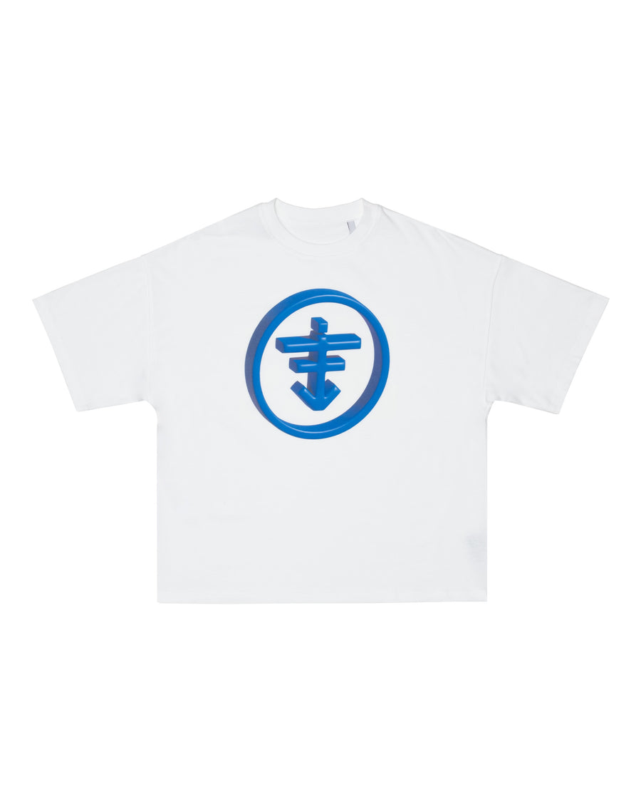 White 3D Logo Tee