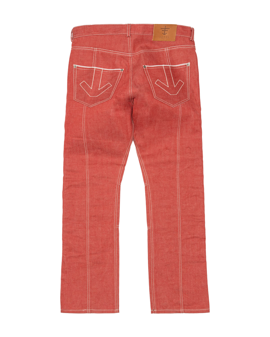 Red Multipocket Jeans