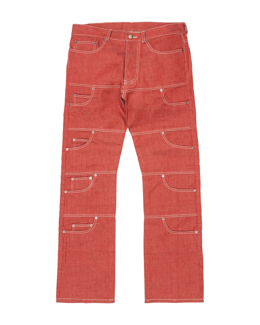 Red Multipocket Jeans